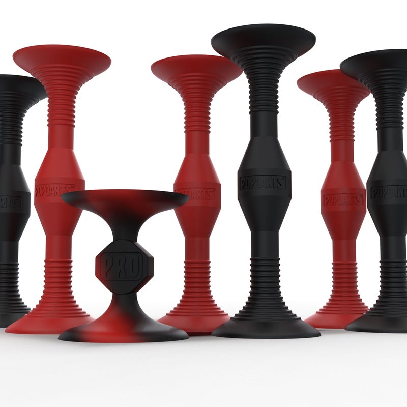 Popdarts PRO Pack Game Set (Red & Black) - Indoor, Outdoor Suction Cup Throwing Game - Competition with a POP - Image 1
